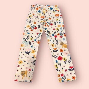 Hanna Andersson Leggings White Floral Lions Unicorns 110 cm Size US 5 Girls